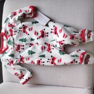 Just one You Newborn Christmas Pajamas 2 Way zipper